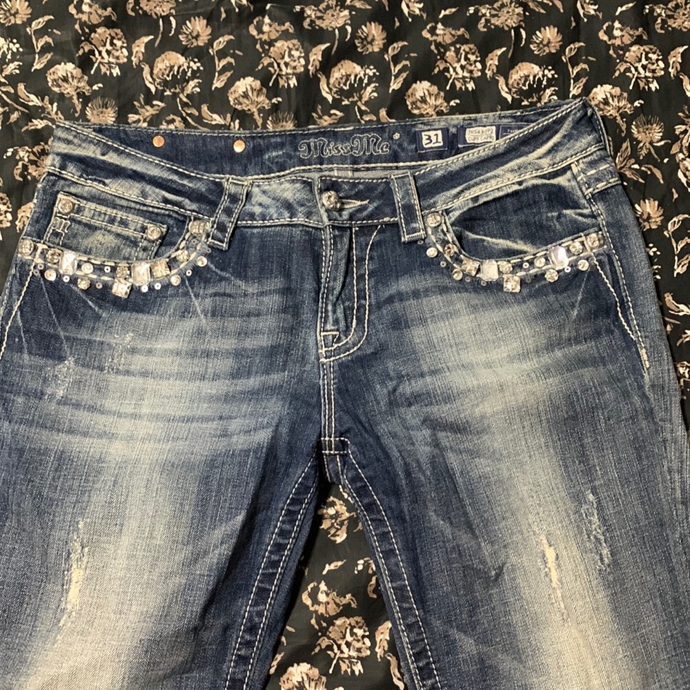 Miss me cuff capri jeans